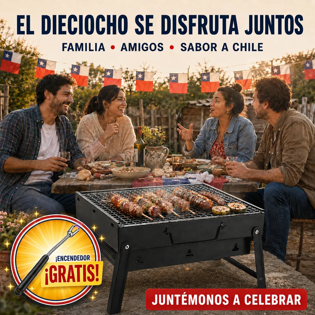 Parrilla para Asado Plegable