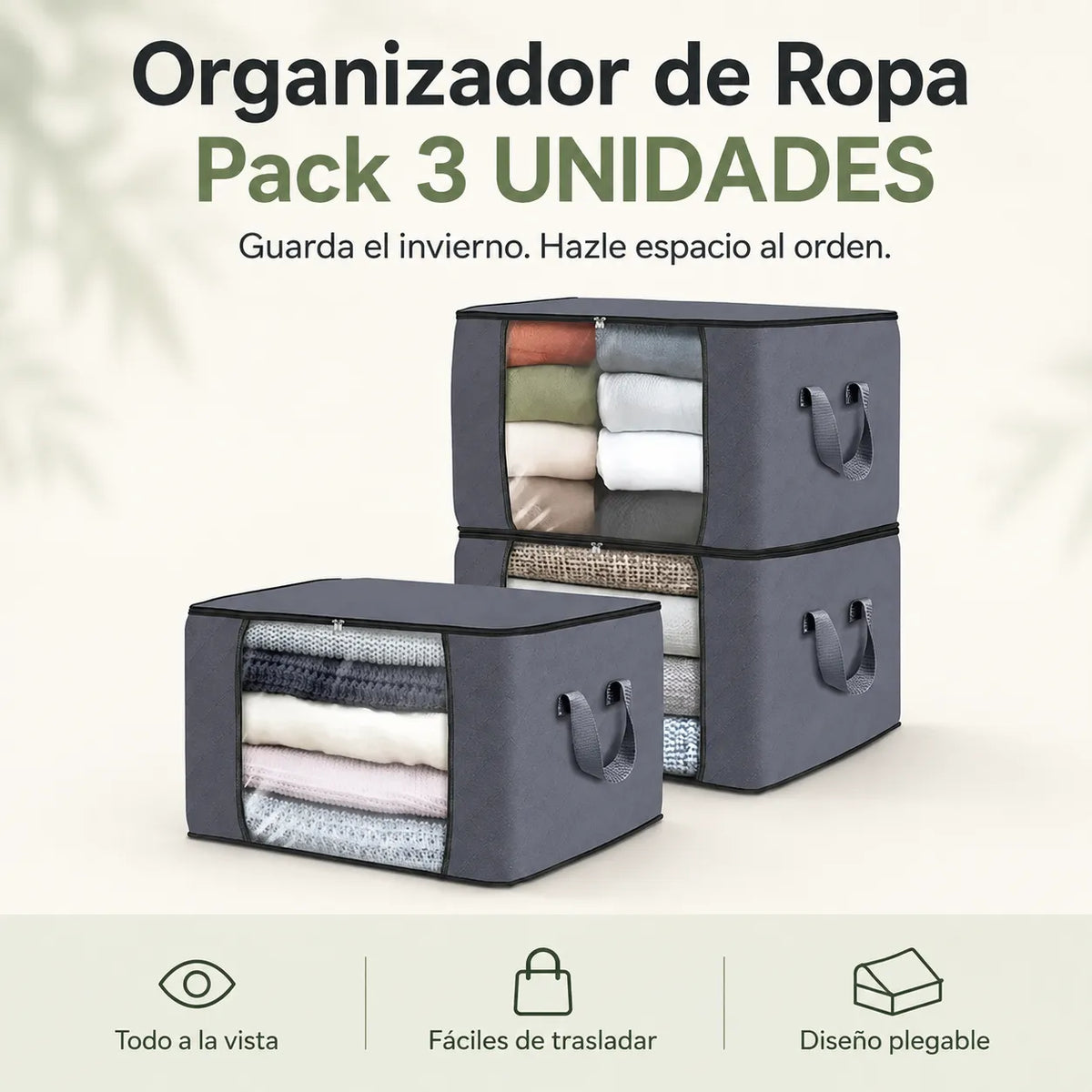 Organizador de Ropa Pack 3 UNIDADES