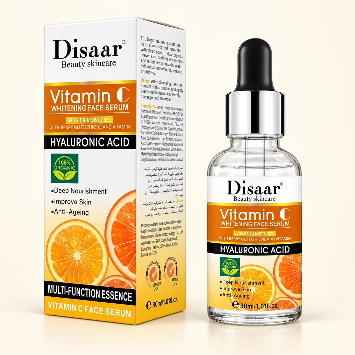 Sérum Disaar Vitamina C con ácido hialurónico, 01