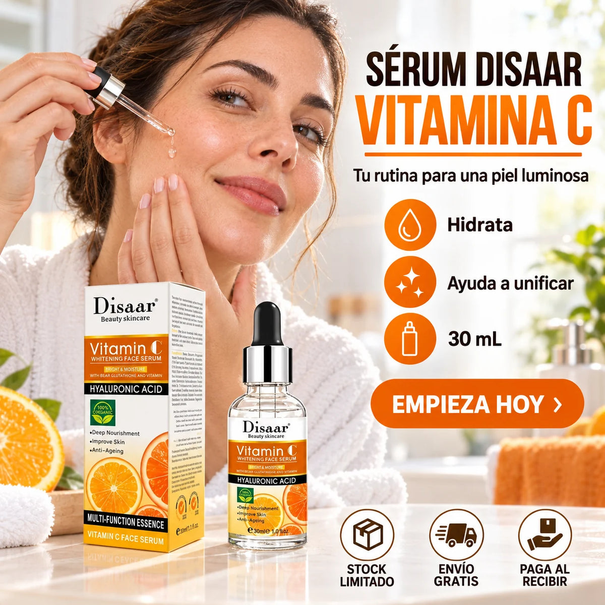 Sérum Disaar Vitamina C con ácido hialurónico, 02