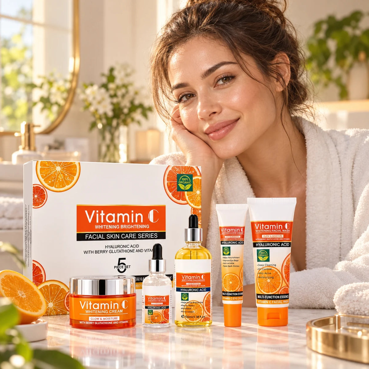 Set facial Disaar Vitamina C de cinco piezas, CIERRE