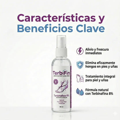 TerbiFin Spray 8% Anti-Hongos Pies Uñas